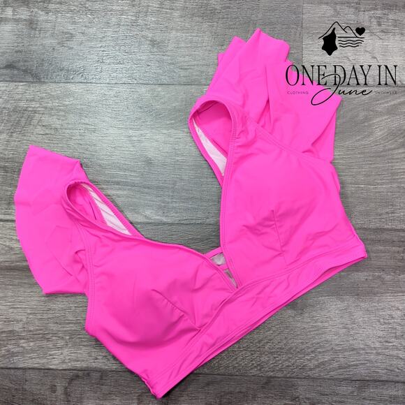 CharmLeaks Flare Shoulder Bikini Top Size L - Picture 1 of 3
